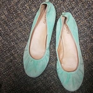 Seafoam green JCrew flats